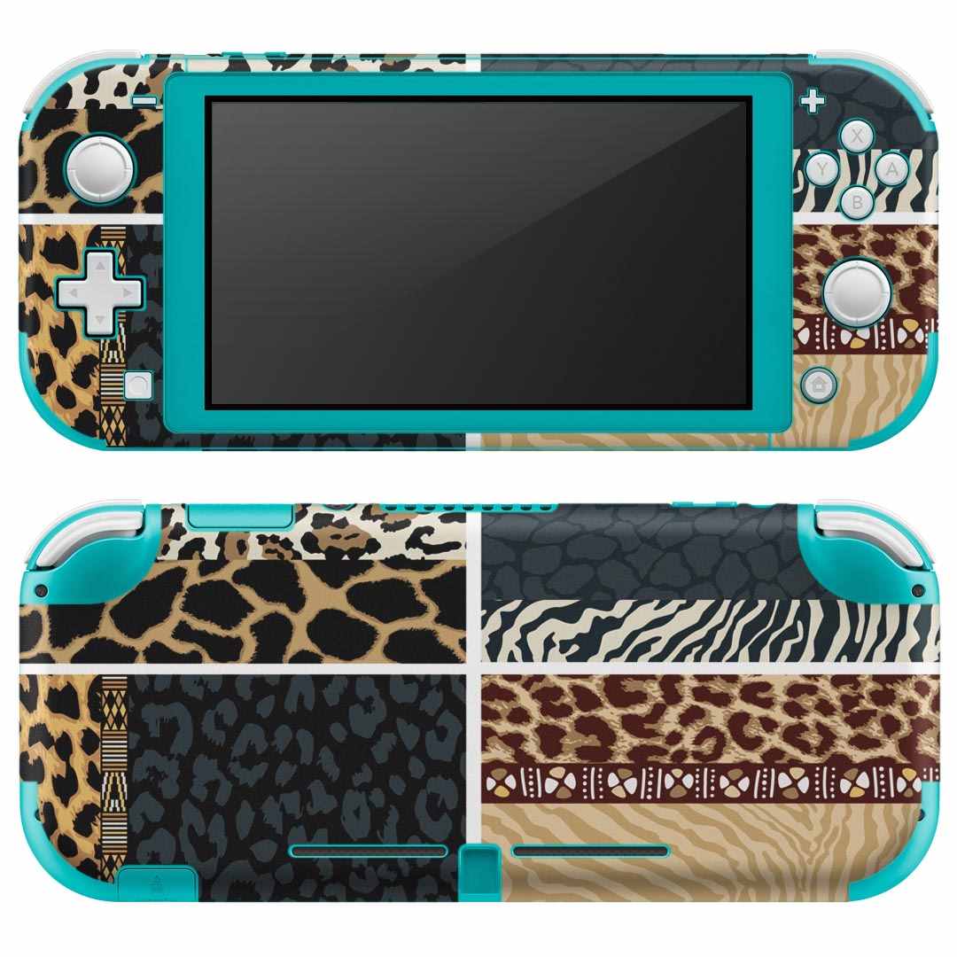 igsticker Nintendo Switch Lite 専用 デザインスキンシール 全面 ニンテンドー スイッチ ライト 専用 ゲーム機 カバー アクセサリー フィルム ステッカー エアフリー 004868 ヒョウ柄　ブラウン