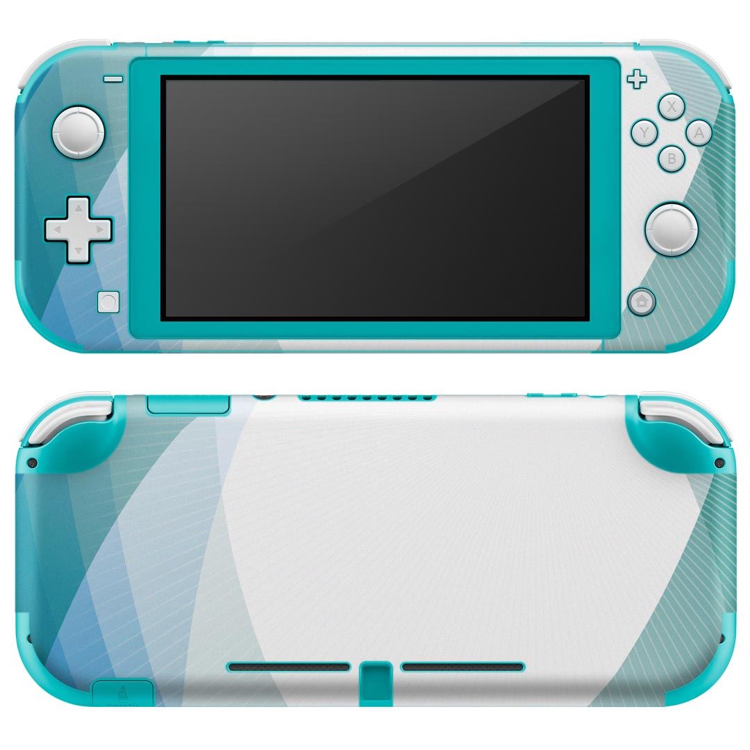 igsticker Nintendo Switch Lite 専用 デザインスキンシール 全面 ニンテンドー スイッチ ライト 専用 ゲーム機 カバー アクセサリー フィルム ステッカー エアフリー 004871 青 シンプル