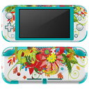 igsticker Nintendo Switch Lite 専用 デザインスキンシール 全面 ニンテンドー スイッチ ライト 専用 ゲーム機 カバー アクセサリー フィルム ステッカー エアフリー 004883 花 カラフル(2)