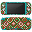 igsticker Nintendo Switch Lite 専用 デザインスキンシール 全面 ニンテンドー スイッチ ライト 専用 ゲーム機 カバー アクセサリー フィルム ステッカー エアフリー 004884 クリスマス 模様 サンタ