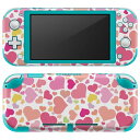 igsticker Nintendo Switch Lite 専用 デザインスキンシール 全面 ニンテンドー スイッチ ライト 専用 ゲーム機 カバー アクセサリー フィルム ステッカー エアフリー 004888 ハート 模様
