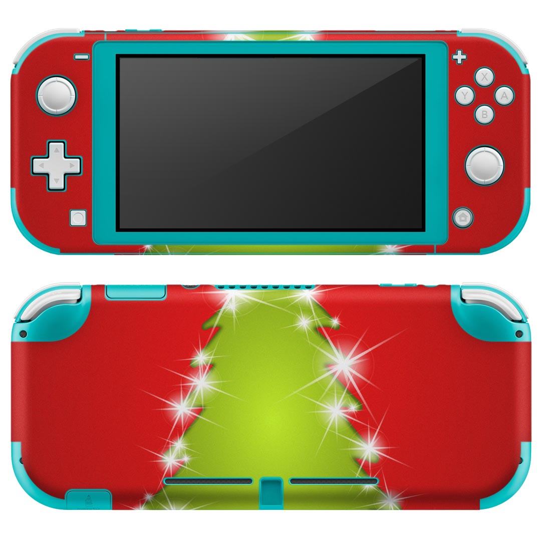 igsticker Nintendo Switch Lite 専用 デザインスキンシール 全面 ニンテンドー スイッチ ライト 専用 ゲーム機 カバー アクセサリー フィルム ステッカー エアフリー 004917 冬 クリスマス ツリー