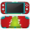 igsticker Nintendo Switch Lite 専用 デザインスキンシール 全面 ニンテンドー スイッチ ライト 専用 ゲーム機 カバー アクセサリー フィルム ステッカー エアフリー 004917 冬 クリスマス ツリー