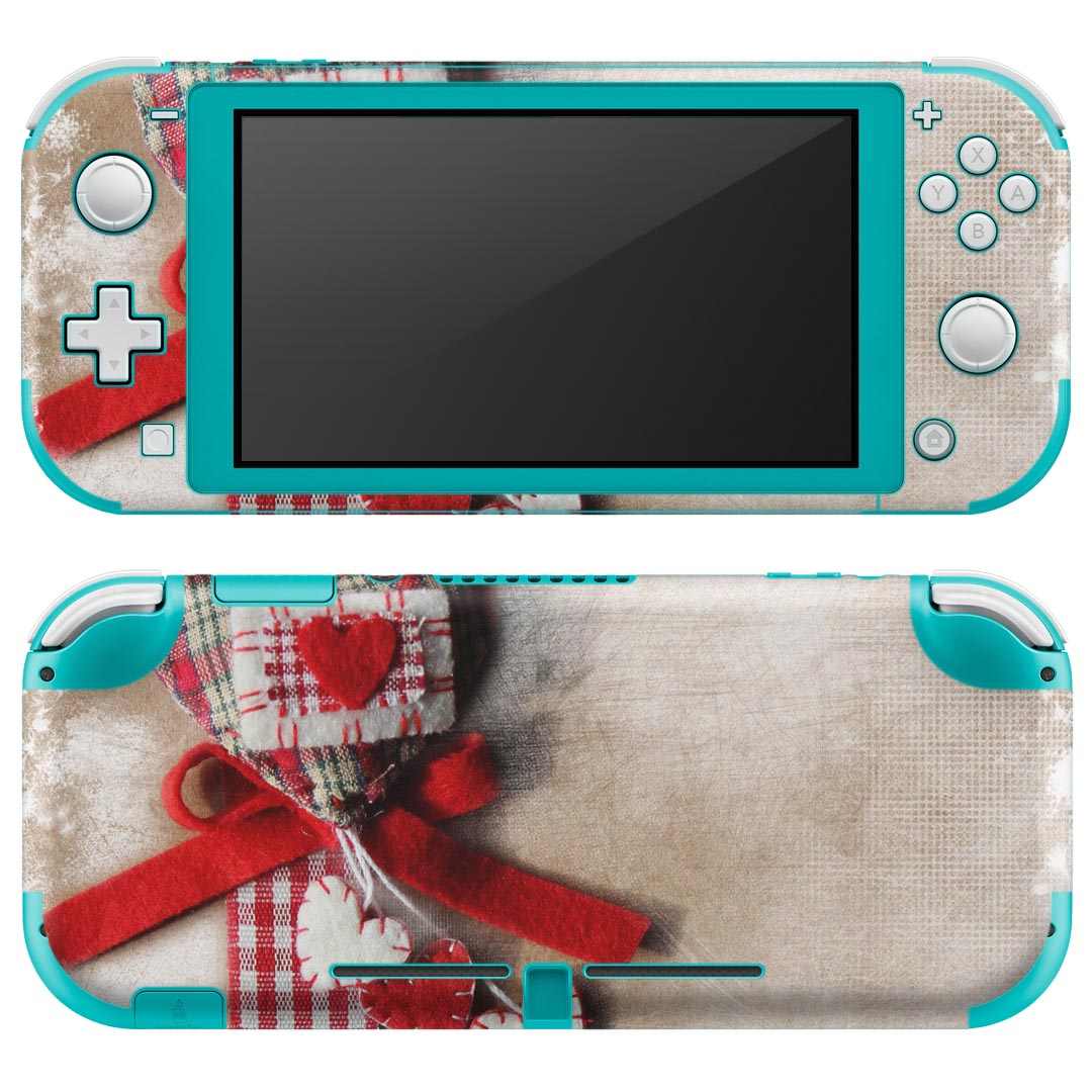 igsticker Nintendo Switch Lite 専用 デザインスキンシール 全面 ニンテンドー スイッチ ライト 専用 ゲーム機 カバー アクセサリー フィルム ステッカー エアフリー 004918 冬 トナカイ 星