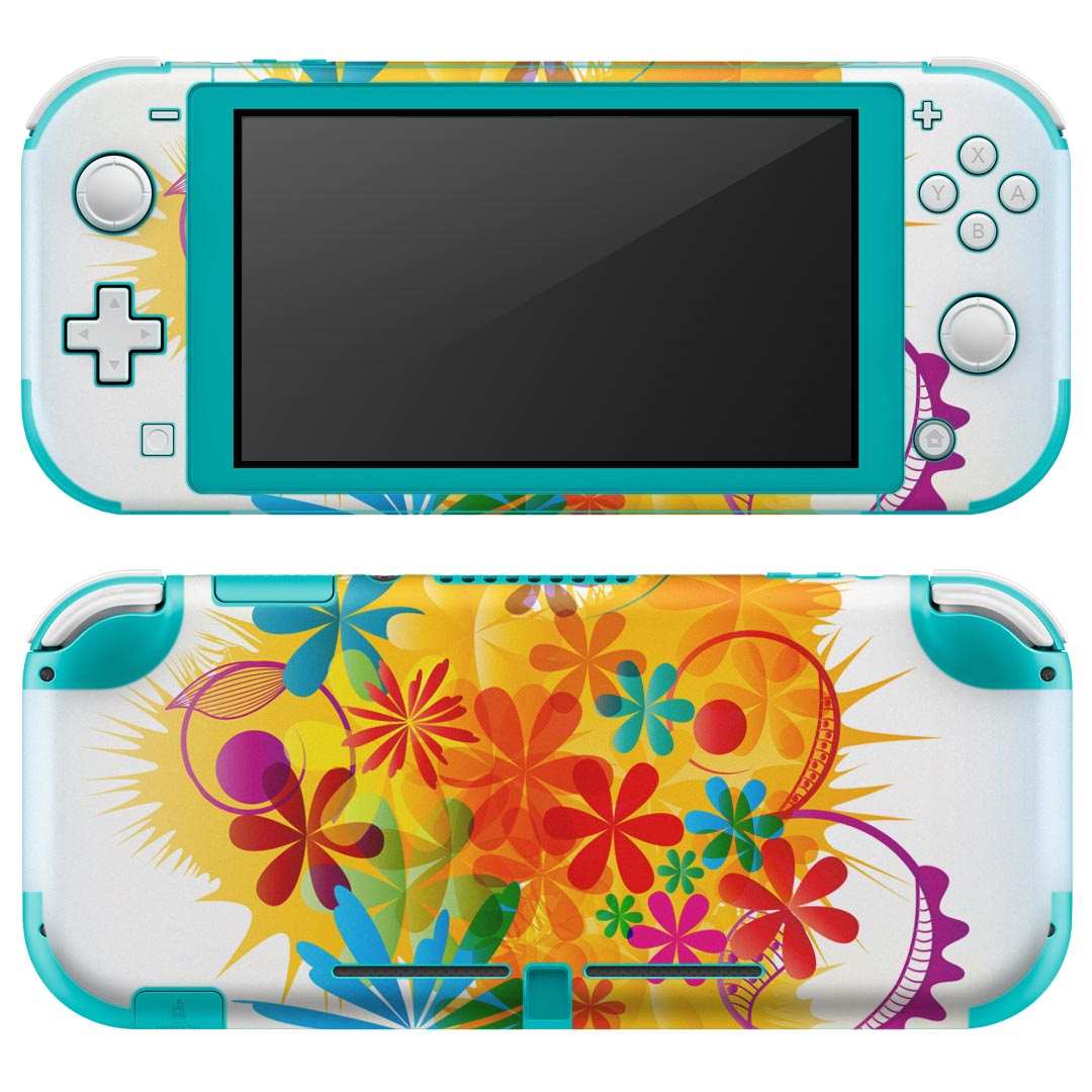 igsticker Nintendo Switch Lite 専用 デザインスキンシール 全面 ニンテンドー スイッチ ライト 専用 ゲーム機 カバー アクセサリー フィルム ステッカー エアフリー 004984 花  イラスト