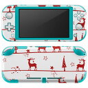 igsticker Nintendo Switch Lite 専用 デザインスキンシール 全面 ニンテンドー スイッチ ライト 専用 ゲーム機 カバー アクセサリー フィルム ステッカー エアフリー 005016 冬 クリスマス ツリー
