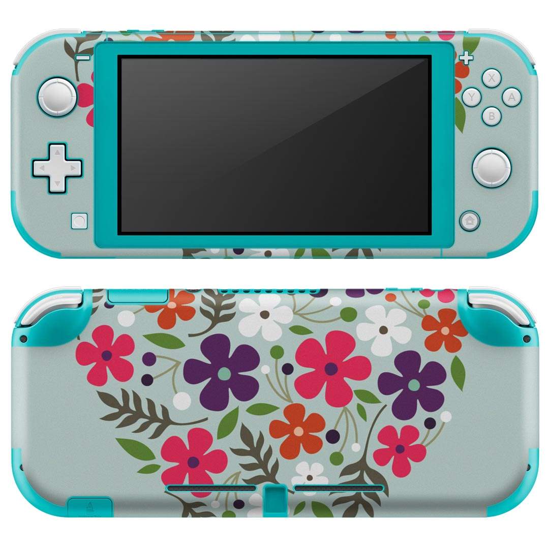 製品名 Nintendo Switch Lite専用 デザインスキンシール セット内容 Nintendo Switch Lite本体用スキンシール（裏表）各1枚 ※液晶側シールは2パーツに分かれていますニンテンドースイッチライト専用です。据え置き機のSwitch本体やJoyコンには対応していません。 商品特徴 3M社製の再剥離性シートを素材に採用し、細かな位置調整がしやすく貼り直しが容易です。また、エアフリーでもありますので気泡が簡単に逃げるので、キレイに貼ることができます。専用の業務プリンターを使い、商品画像と遜色のない美しい印刷仕上がり。 注意事項 画像はサンプルですので、ご覧の環境によっては多少色味に違いを感じる場合がございます。 イメージと違った、モニターと色味が異なるという理由での交換や返金はご対応出来かねます。スキンシールのみの販売で、ニンテンドースイッチ本体などは付属しません。シワができた場合、ドライヤーなどで軽く温め、外側に向けてシワを伸ばすように貼ってください。初回貼付時の位置調整や貼り直しは可能ですが、しっかりと押し付けて接着させた後の再剥離、再利用は保証しておりません。また接着部に油分や汚れが付着しますと角の部分は剥がれやすくなりますので、貼付時はあまり触れないようにご注意ください。無地のセミグロスシートにデザインをプリントした商品で、デコなどの加工はございません。 凹凸や光沢があるように見えたり布地や金属を素材にしたように見える商品もありますが、デザインの図版によるものです。印刷時に微妙な画像のズレが生じる場合がございます。ご注文後に1点1点制作する受注生産品の為、不良品以外のご返品や交換は固くお断りします。 商品発送 完全受注生産のハンドメイド商品となりますので、既製品と比べて発送までお時間を頂いています。 基本的に決済確認後2?3営業日、最大で10営業日での発送となります。繁忙期や休業日明けの場合はさらに時間がかかる場合があります。 その際には別途メールにてご連絡致します。メール便の場合、発送日から到着までに2?4日ほどかかる場合が多く、紛失などの保障もご対応できかねます。あらかじめご了承下さい。