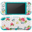 igsticker Nintendo Switch Lite 専用 デザインスキンシール 全面 ニンテンドー スイッチ ライト 専用 ゲーム機 カバー アクセサリー フィルム ステッカー エアフリー 005098 薔薇 水玉 ピンク(2)