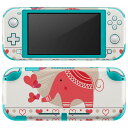 igsticker Nintendo Switch Lite 専用 デザインスキンシール 全面 ニンテンドー スイッチ ライト 専用 ゲーム機 カバー アクセサリー フィルム ステッカー エアフリー 005117 ハート　ぞう　イラスト