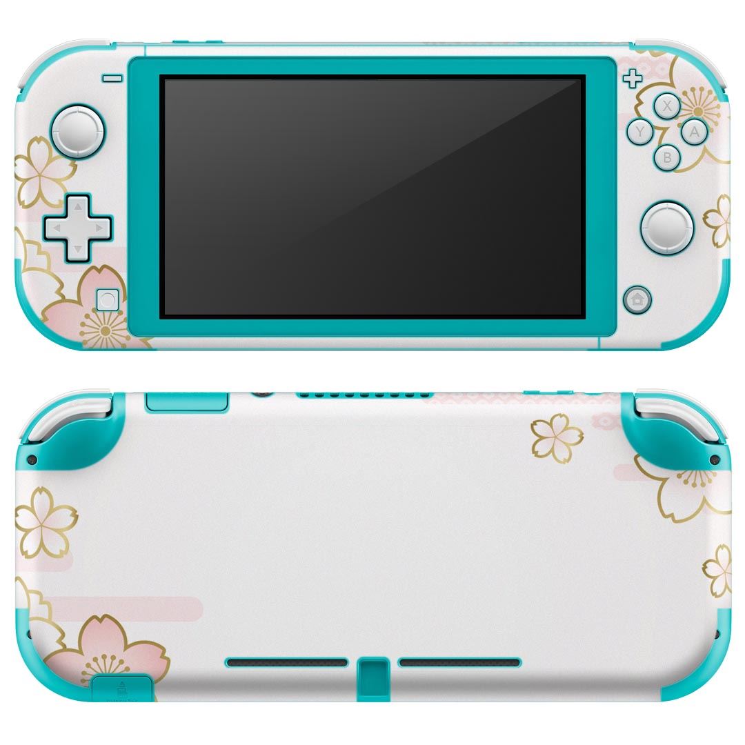 igsticker Nintendo Switch Lite 専用 デザインスキンシール 全面 ニンテンドー スイッチ ライト 専用 ゲーム機 カバー アクセサリー フィルム ステッカー エアフリー 005130 桜　ピンク　和柄