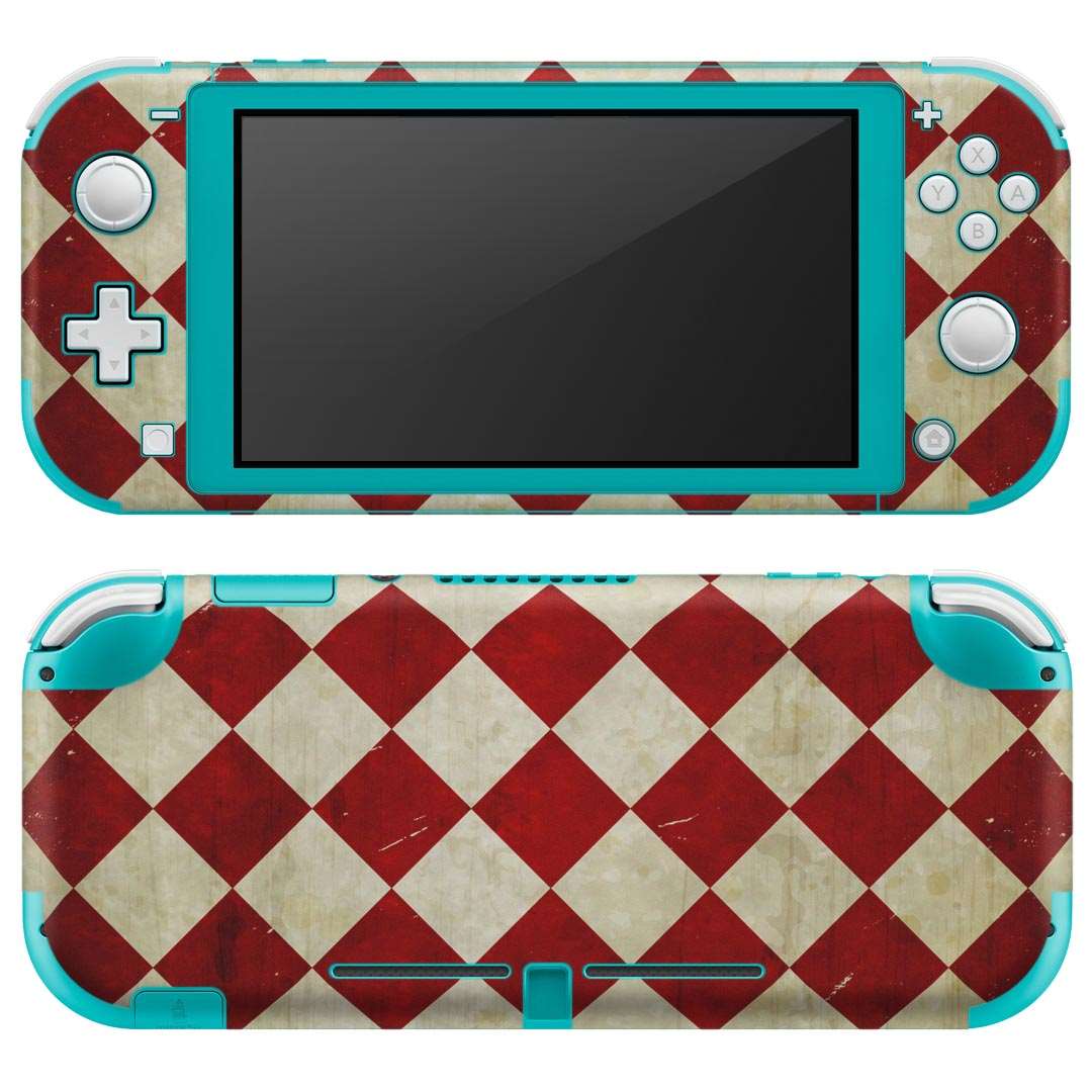 igsticker Nintendo Switch Lite 専用 デザインスキンシール 全面 ニンテンドー スイッチ ライト 専用 ゲーム機 カバー アクセサリー フィルム ステッカー エアフリー 005132 ビンテージ 赤 白