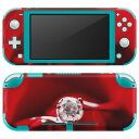 igsticker Nintendo Switch Lite 専用 デザインスキンシール 全面 ニンテンドー スイッチ ライト 専用 ゲーム機 カバー アクセサリー フィルム ステッカー エアフリー 005136 赤 指輪 薔薇(2)