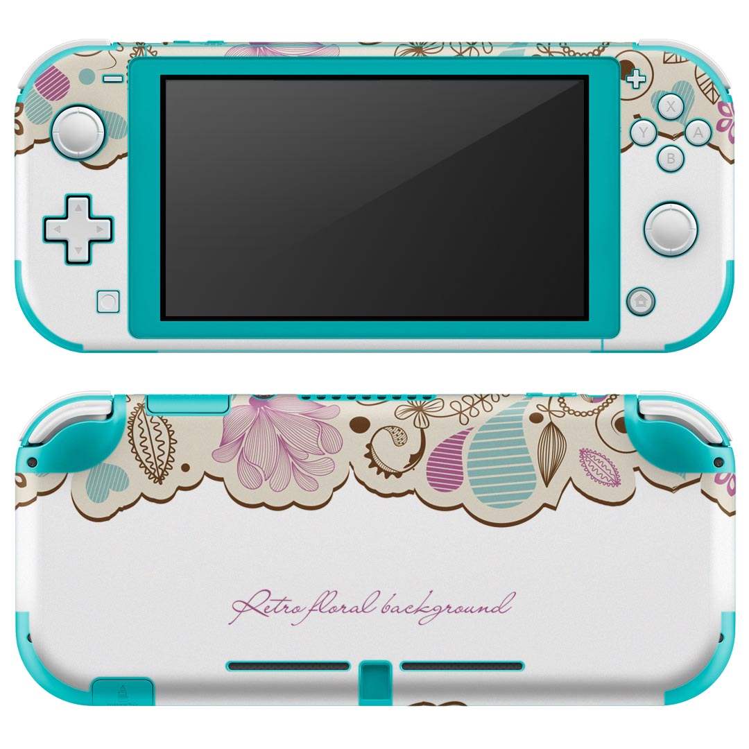 igsticker Nintendo Switch Lite 専用 デザインスキンシール 全面 ニンテンドー スイッチ ライト 専用 ゲーム機 カバー アクセサリー フィルム ステッカー エアフリー 005160 ハート イラスト 植物
