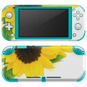 igsticker Nintendo Switch Lite 専用 デザインスキンシール 全面 ニンテンドー スイッチ ライト 専用 ゲーム機 カバー アクセサリー フィルム ステッカー エアフリー 005164 ひまわり　写真　シンプル