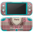 igsticker Nintendo Switch Lite 専用 デザインスキンシール 全面 ニンテンドー スイッチ ライト 専用 ゲーム機 カバー アクセサリー フィルム ステッカー エアフリー 005171 ビンテージ チェック 模様