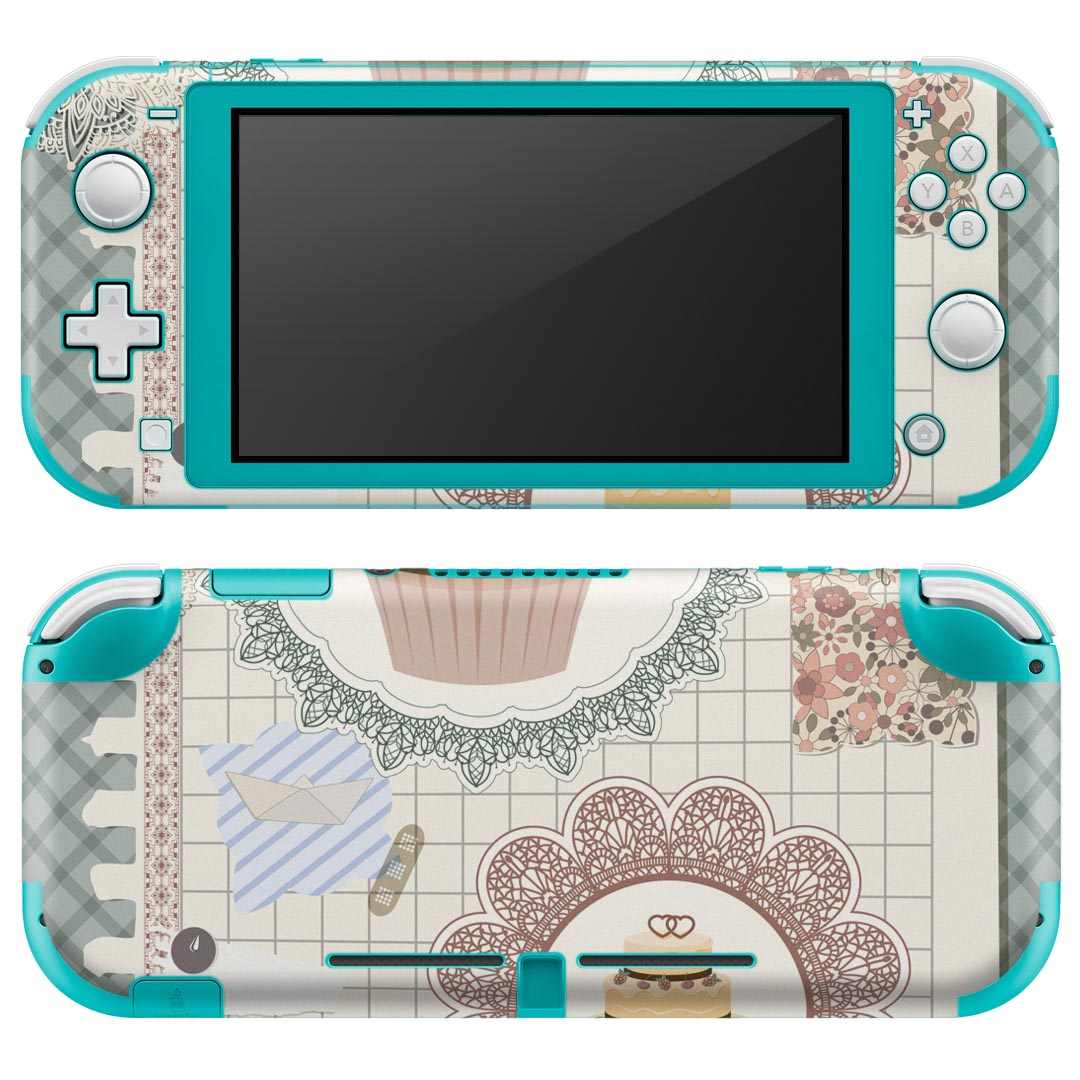 igsticker Nintendo Switch Lite 専用 デザインスキンシール 全面 ニンテンドー スイッチ ライト 専用 ゲーム機 カバー アクセサリー フィルム ステッカー エアフリー 005176 ケーキ デザート 手帳