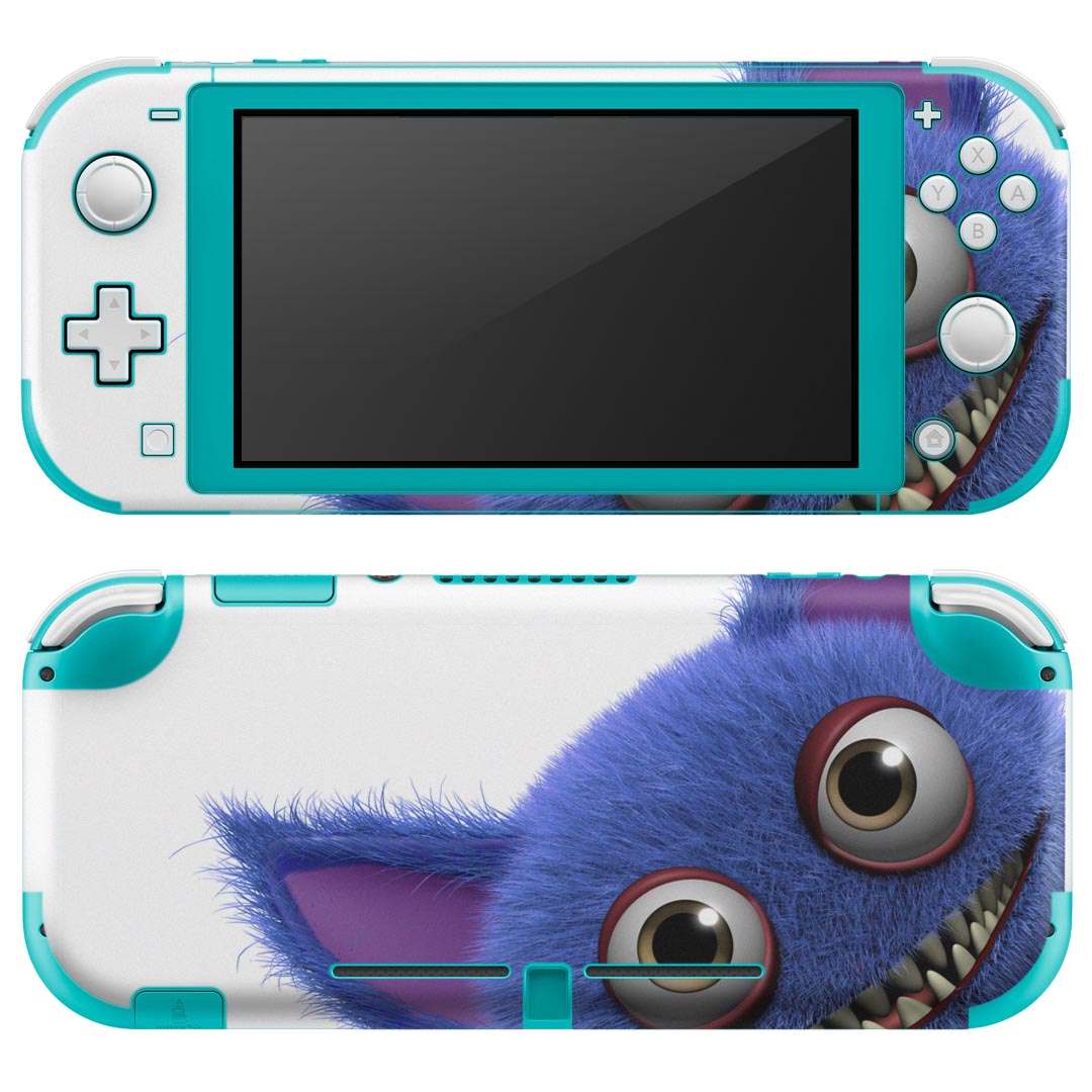 igsticker Nintendo Switch Lite 専用 デザインスキンシール 全面 ニンテンドー スイッチ ライト 専用 ゲーム機 カバー アクセサリー フィルム ステッカー エアフリー 005190 モンスター　青　キャラクター