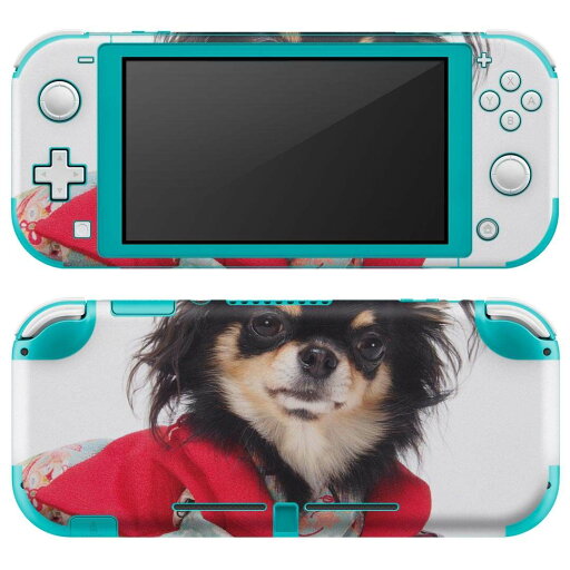 igsticker Nintendo Switch Lite 専用 デザインスキンシール 全面 ニンテンドー スイッチ ライト 専用 ゲーム機 カバー アクセサリー フィルム ステッカー エアフリー 005221 アニマル 犬 チワワ 写真