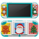 igsticker Nintendo Switch Lite 専用 デザインスキンシール 全面 ニンテンドー スイッチ ライト 専用 ゲーム機 カバー アクセサリー フィルム ステッカー エアフリー 005229 クリスマス サンタ トナカイ