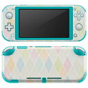 igsticker Nintendo Switch Lite 専用 デザインスキンシール 全面 ニンテンドー スイッチ ライト 専用 ゲーム機 カバー アクセサリー フィルム ステッカー エアフリー 005256 カラフル　ダイヤ　模様