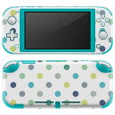 igsticker Nintendo Switch Lite 専用 デザインスキンシール 全面 ニンテンドー スイッチ ライト 専用 ゲーム機 カバー アクセサリー フィルム ステッカー エアフリー 005257 水玉 ドット 青
