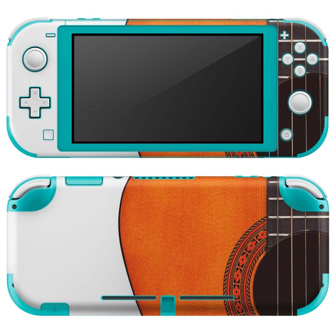igsticker Nintendo Switch Lite 専用 デザインスキンシール 全面 ニンテンドー スイッチ ライト 専用 ゲーム機 カバー アクセサリー フィルム ステッカー エアフリー 005263 ギター　楽器　シンプル
