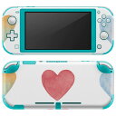 igsticker Nintendo Switch Lite 専用 デザインスキンシール 全面 ニンテンドー スイッチ ライト 専用 ゲーム機 カバー アクセサリー フィルム ステッカー エアフリー 005266 ハート 色彩 シンプル