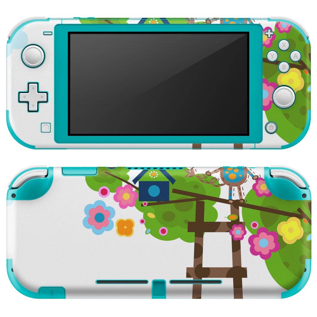 igsticker Nintendo Switch Lite 専用 デザインスキンシール 全面 ニンテンドー スイッチ ライト 専用 ゲーム機 カバー アクセサリー フィルム ステッカー エアフリー 005277 動物 花 イラスト