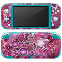 igsticker Nintendo Switch Lite 専用 デザインスキンシール 全面 ニンテンドー スイッチ ライト 専用 ゲーム機 カバー アクセサリー フィルム ステッカー エアフリー 005282 ピンク キラキラ イラスト(2)