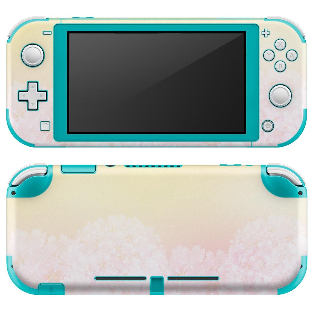 igsticker Nintendo Switch Lite 専用 デザインスキンシール 全面 ニンテンドー スイッチ ライト 専用 ゲーム機 カバー アクセサリー フィルム ステッカー エアフリー 005306 桜 ピンク オレンジ