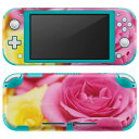 igsticker Nintendo Switch Lite 専用 デザインスキンシール 全面 ニンテンドー スイッチ ライト 専用 ゲーム機 カバー アクセサリー フィルム ステッカー エアフリー 005337 ピンク 黄色 花