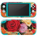 igsticker Nintendo Switch Lite 専用 デザインスキンシール 全面 ニンテンドー スイッチ ライト 専用 ゲーム機 カバー アクセサリー フィルム ステッカー エアフリー 005355 花 写真 赤(2)