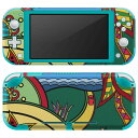 igsticker Nintendo Switch Lite 専用 デザインスキンシール 全面 ニンテンドー スイッチ ライト 専用 ゲーム機 カバー アクセサリー フィルム ステッカー エアフリー 005371 太陽 海 花 山 カラフル(2)