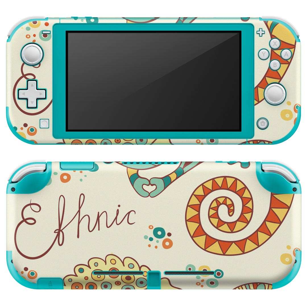 igsticker Nintendo Switch Lite 専用 デザインスキンシール 全面 ニンテンドー スイッチ ライト 専用 ゲーム機 カバー アクセサリー フィルム ステッカー エアフリー 005375 イラスト　カラフル　カメレオン