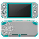 igsticker Nintendo Switch Lite 専用 デザインスキンシール 全面 ニンテンドー スイッチ ライト 専用 ゲーム機 カバー アクセサリー フィルム ステッカー エアフリー 005376 グレー 白 レース(2)