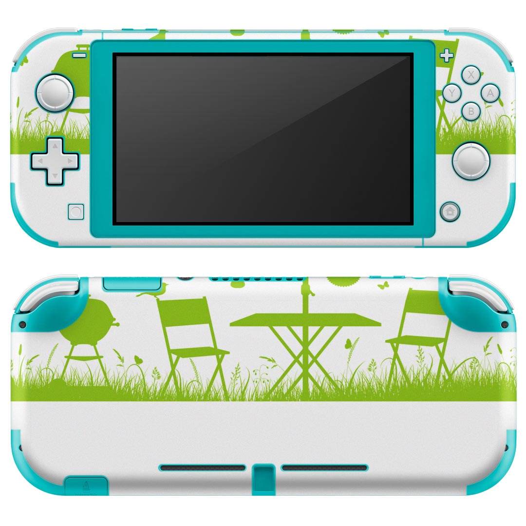 igsticker Nintendo Switch Lite 専用 デザインスキンシール 全面 ニンテンドー スイッチ ライト 専用 ゲーム機 カバー アクセサリー フィルム ステッカー エアフリー 005379 シンプル 緑 鳥