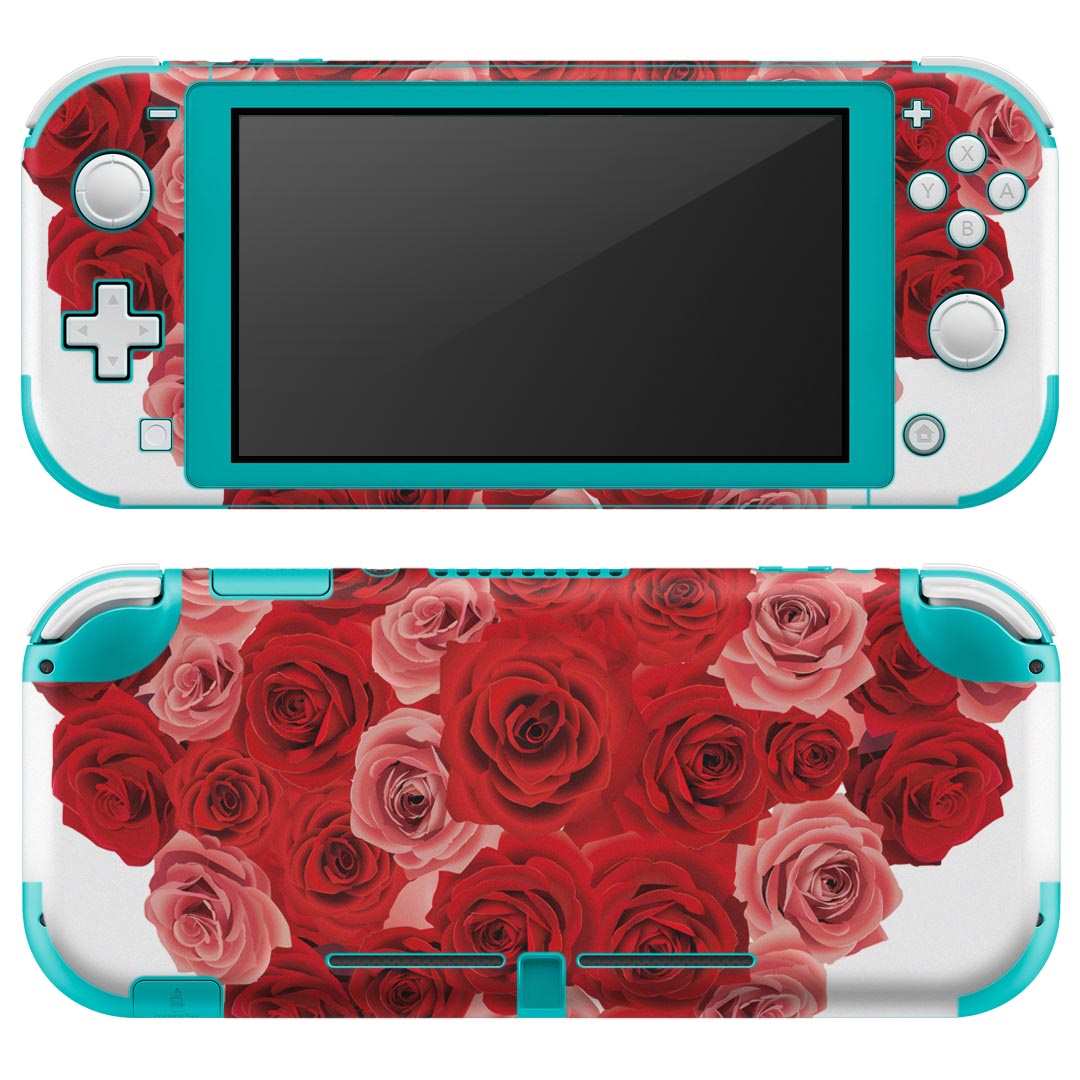 igsticker Nintendo Switch Lite 専用 デザインスキンシール 全面 ニンテンドー スイッチ ライト 専用 ゲーム機 カバー アクセサリー フィルム ステッカー エアフリー 005389 ハート　　花