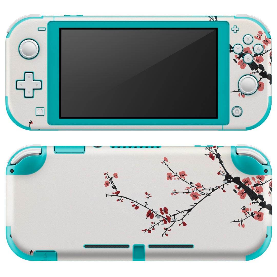 igsticker Nintendo Switch Lite 専用 デザインスキンシール 全面 ニンテンドー スイッチ ライト 専用 ゲーム機 カバー アクセサリー フィルム ステッカー エアフリー 005390 和風　和柄　梅