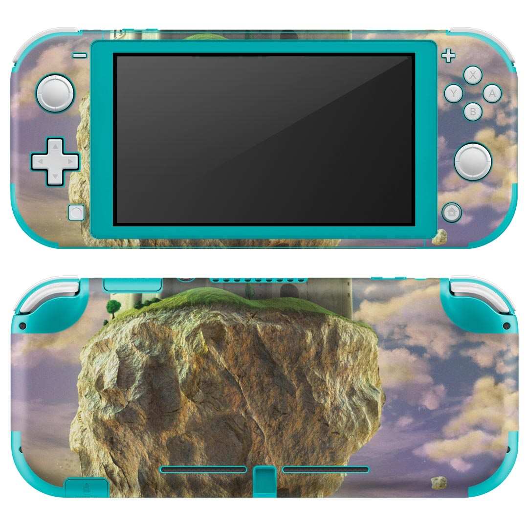 igsticker Nintendo Switch Lite 専用 デザインスキンシール 全面 ニンテンドー スイッチ ライト 専用 ゲーム機 カバー アクセサリー フィルム ステッカー エアフリー 005392 イラスト 城 空