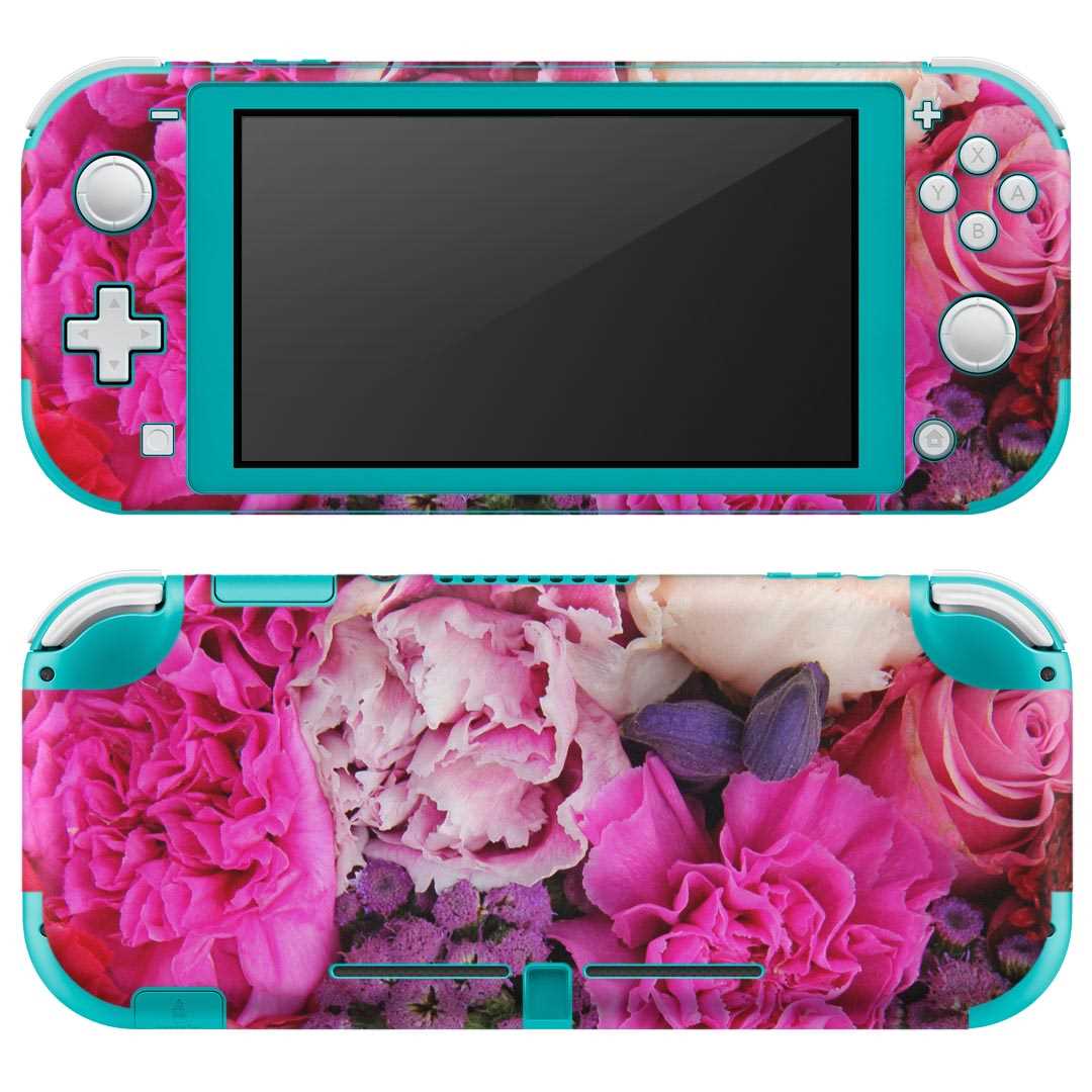 igsticker Nintendo Switch Lite 専用 デザインスキンシール 全面 ニンテンドー スイッチ ライト 専用 ゲーム機 カバー アクセサリー フィルム ステッカー エアフリー 005404 写真 花