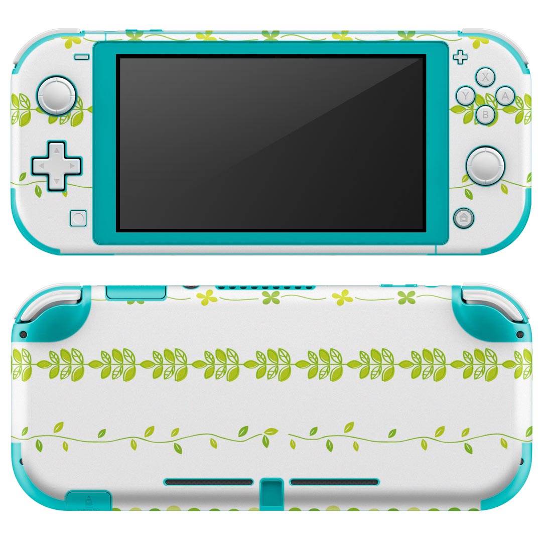 igsticker Nintendo Switch Lite 専用 デザインスキンシール 全面 ニンテンドー スイッチ ライト 専用 ゲーム機 カバー アクセサリー フィルム ステッカー エアフリー 005410 ライン　グリーン