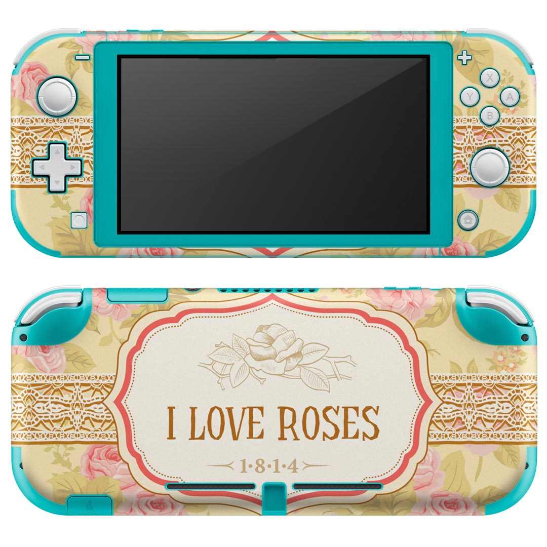 igsticker Nintendo Switch Lite 専用 デザインスキンシール 全面 ニンテンドー スイッチ ライト 専用 ゲーム機 カバー アクセサリー フィルム ステッカー エアフリー 005416 花 薔薇