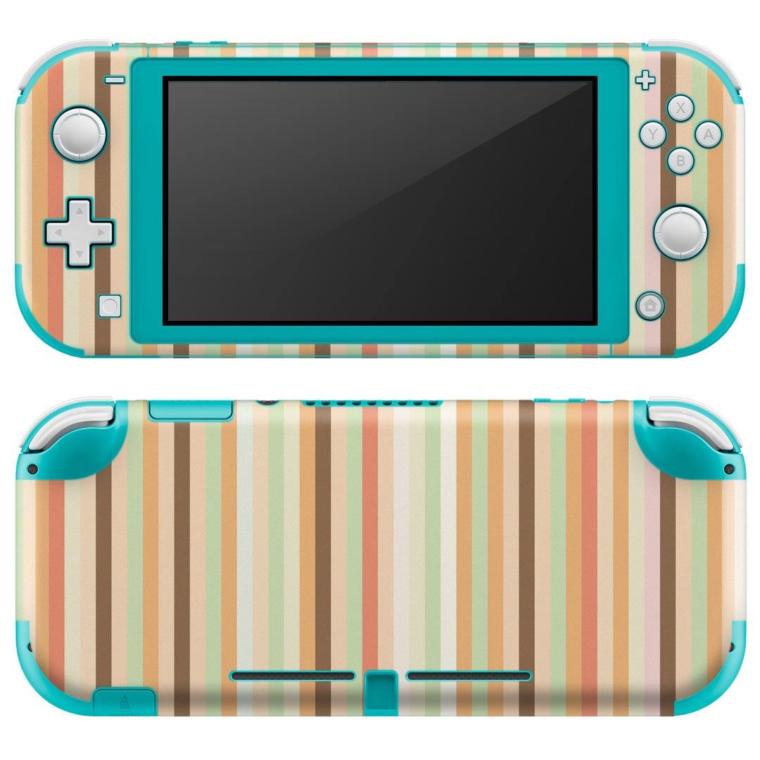 igsticker Nintendo Switch Lite 専用 デザインスキンシール 全面 ニンテンドー スイッチ ライト 専用 ゲーム機 カバー アクセサリー フィルム ステッカー エアフリー 005434 ストライプ　模様