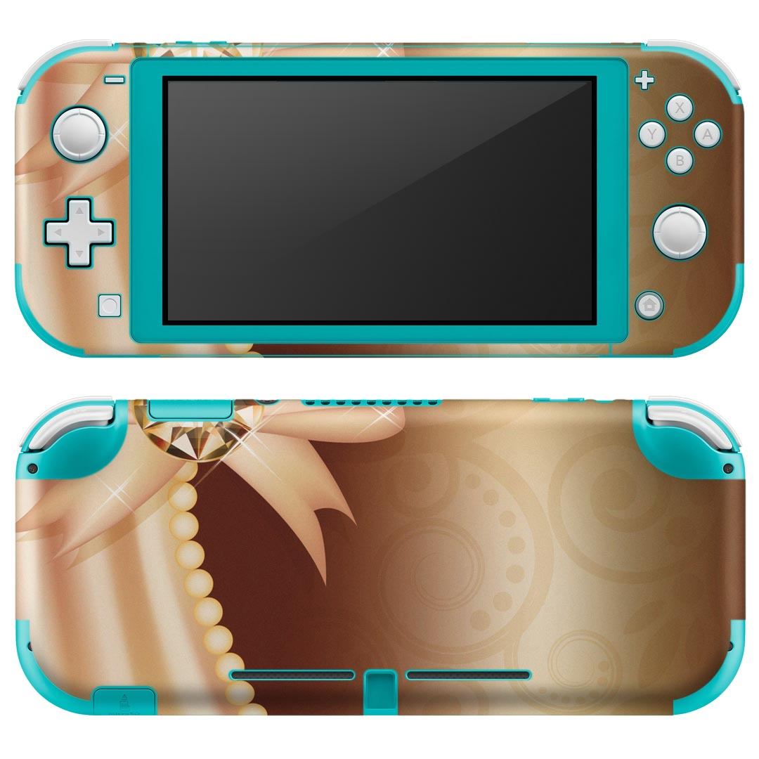 igsticker Nintendo Switch Lite 専用 デザインスキンシール 全面 ニンテンドー スイッチ ライト 専用 ゲーム機 カバー アクセサリー フィルム ステッカー エアフリー 005440 リボン　きらきら