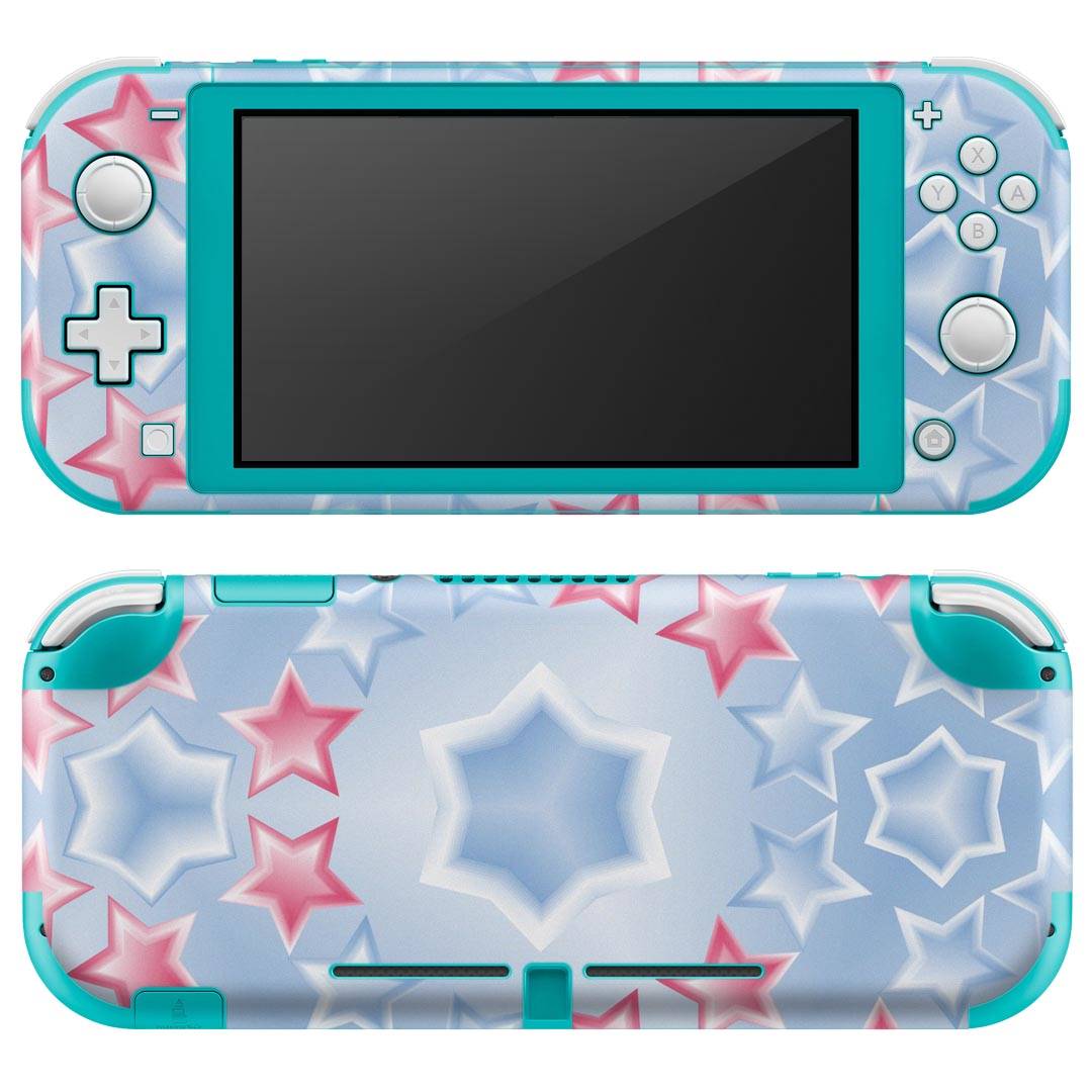 igsticker Nintendo Switch Lite 専用 デザインスキンシール 全面 ニンテンドー スイッチ ライト 専用 ゲーム機 カバー アクセサリー フィルム ステッカー エアフリー 005442 星 模様