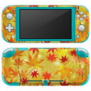 igsticker Nintendo Switch Lite 専用 デザインスキンシール 全面 ニンテンドー スイッチ ライト 専用 ゲーム機 カバー アクセサリー フィルム ステッカー エアフリー 005455 和風 和柄 紅葉
