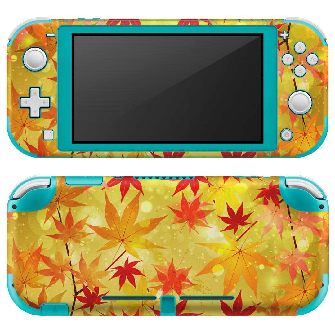 igsticker Nintendo Switch Lite 専用 デザインスキンシール 全面 ニンテンドー スイッチ ライト 専用 ゲーム機 カバー アクセサリー フィルム ステッカー エアフリー 005455 和風 和柄 紅葉