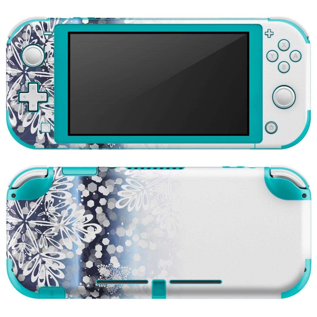 igsticker Nintendo Switch Lite 専用 デザインスキンシール 全面 ニンテンドー スイッチ ライト 専用 ゲーム機 カバー アクセサリー フィルム ステッカー エアフリー 005500 雪　結晶