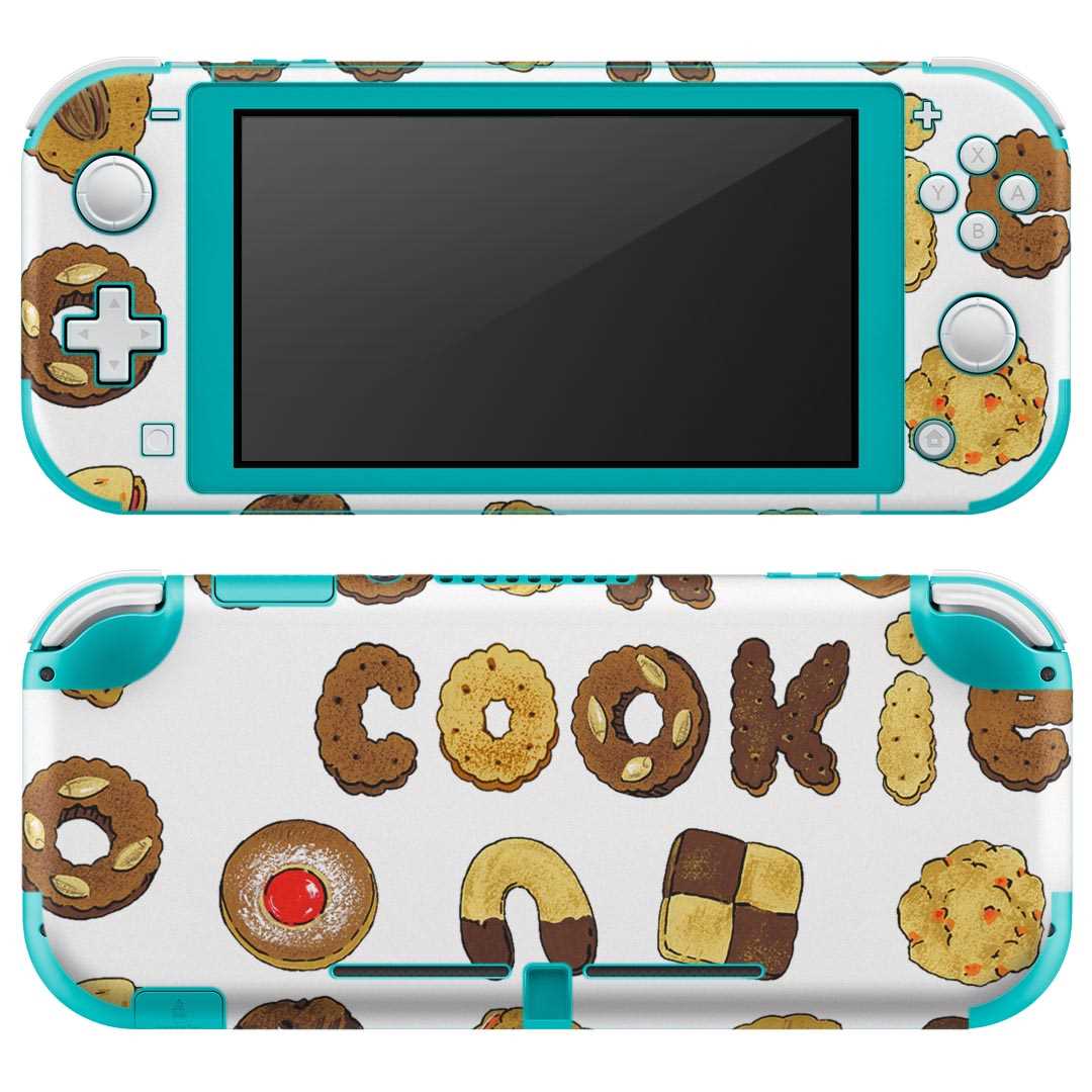 igsticker Nintendo Switch Lite 専用 デザインスキンシール 全面 ニンテンドー スイッチ ライト 専用 ゲーム機 カバー アクセサリー フィルム ステッカー エアフリー 005507 イラスト　クッキー