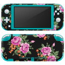 igsticker Nintendo Switch Lite 専用 デザインスキンシール 全面 ニンテンドー スイッチ ライト 専用 ゲーム機 カバー アクセサリー フィルム ステッカー エアフリー 005524 花 模様(2)